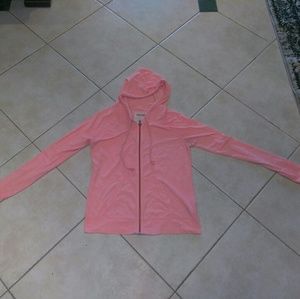 A small long sleve hooded zip up